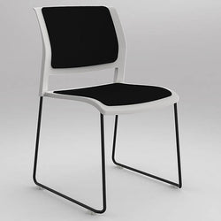 Game Sled Chair With Upholstered Seat & Back