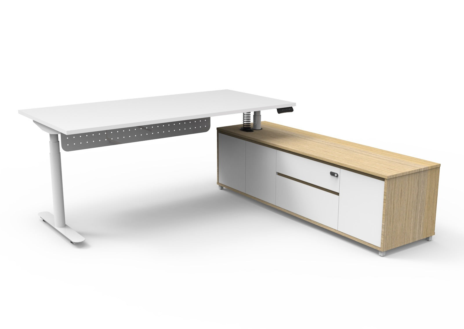RHS Executive Halo Desk  with Modesty Panel