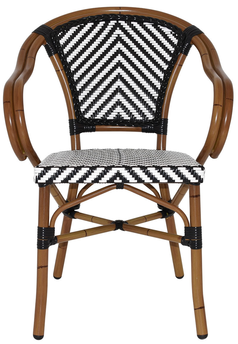 Amalfi Chair - With Arms - Black Binding