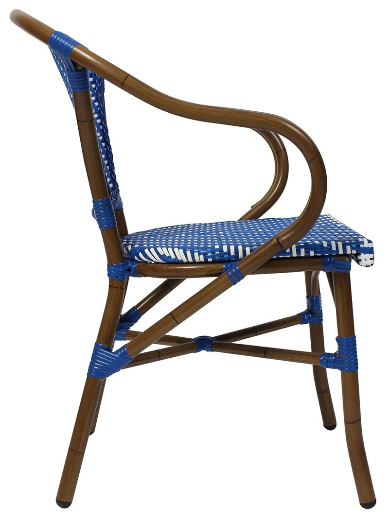 Amalfi Chair - With Arms - Blue Binding