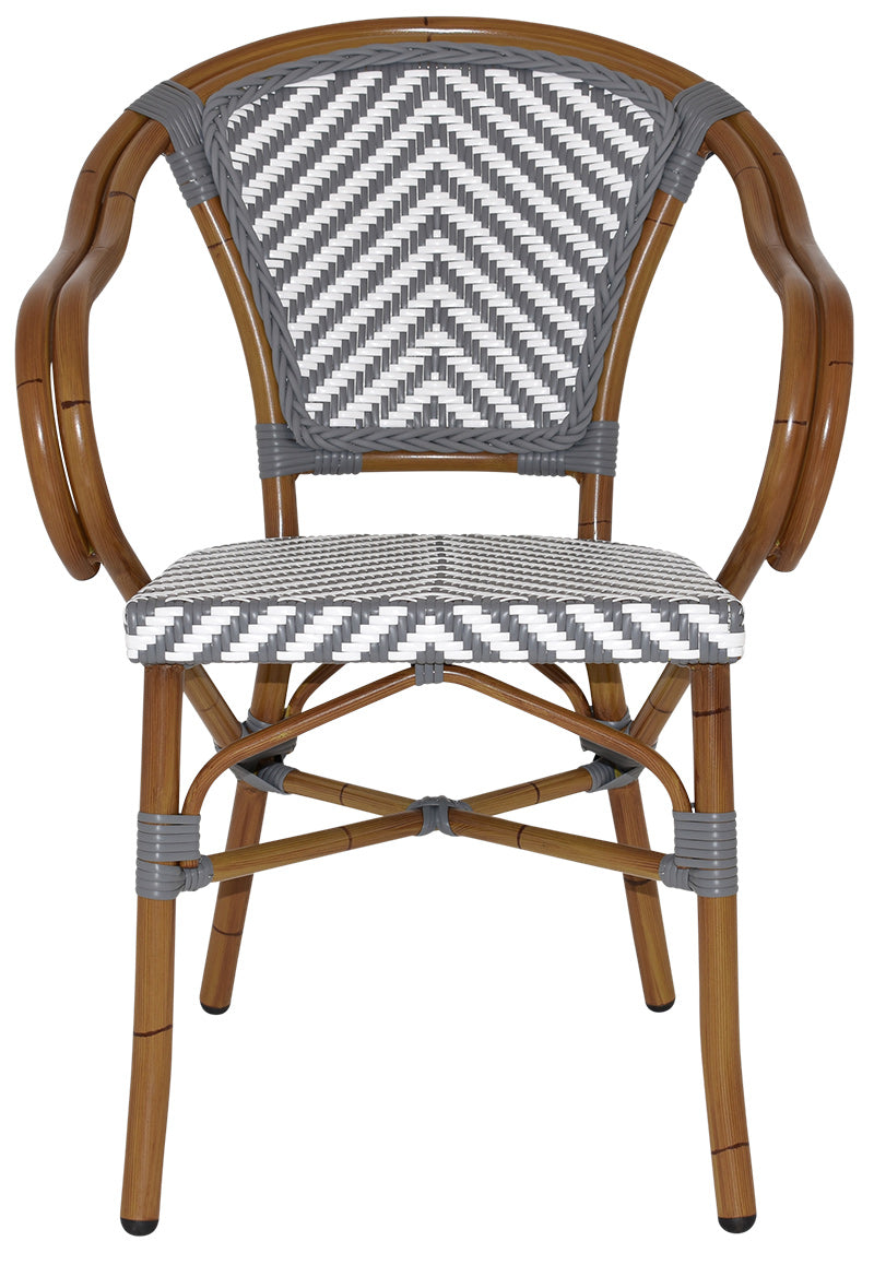 Amalfi Chair - With Arms - Grey Binding