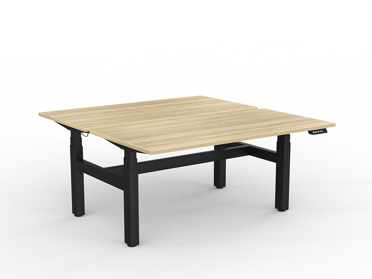 AgileMotion+ Double Motor Electric Shared Desk - Black Frame