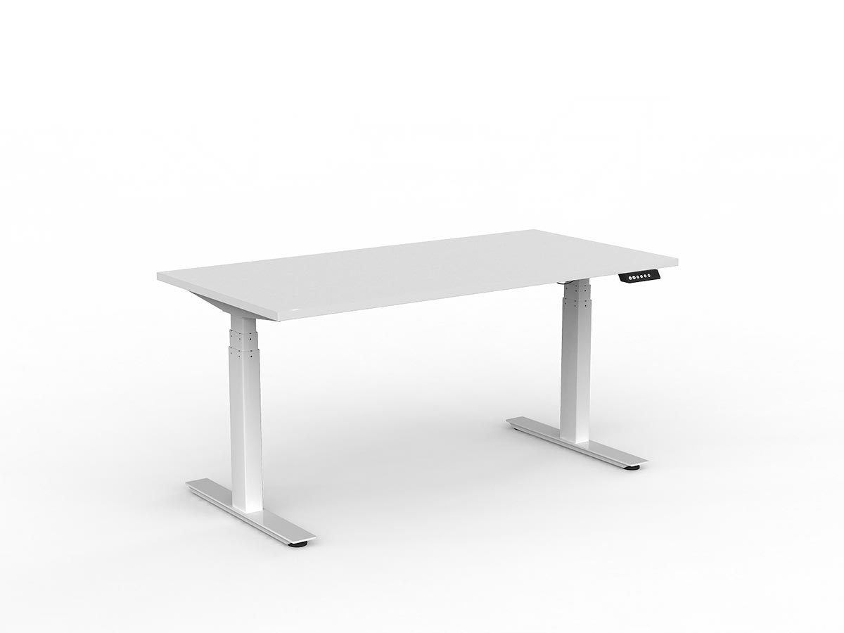 AgileMotion+ Double Motor Single Sided Electric Individual Desk - White Frame