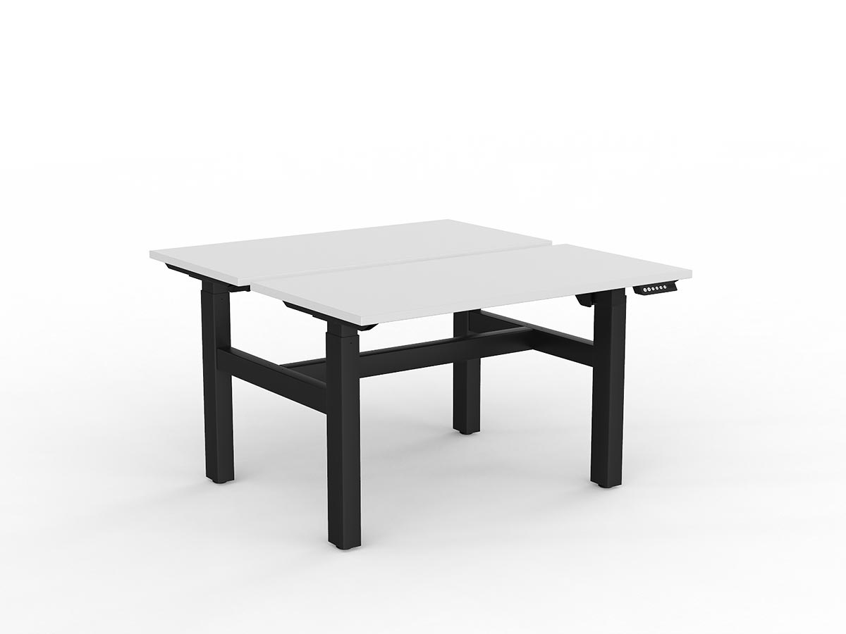 Agile 2-Column Electric Shared Desk - Black Frame