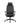 Black office chair with headrest on a white background