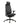 Black office chair with headrest on a white background