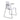 Acti Sled Stool with Arms, Black Frame, 760mm High