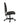 A black fabric office chair with a high back, adjustable height gas lift, and five caster wheels on a white background.