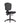 Aqua Ergonomic Office Chair in black with padded fabric backrest, contoured seat, armless design, adjustable height and five-star wheeled base.