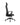 A direct profile view from the right of the black ribbed leather executive office chair . The ergonomic S-curve of the high backrest and integrated headrest is clearly visible, along with the side profile of the armrest and the black wheeled base. The chair is isolated on a plain white background.