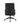 Black office chair with a high back, padded armrests, and a five-wheel base, shown from the rear on a white background.