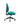 A Pacific blue fabric office chair with a high back, padded seat, no armrests, and a black five-star wheeled base, shown against a plain white background.