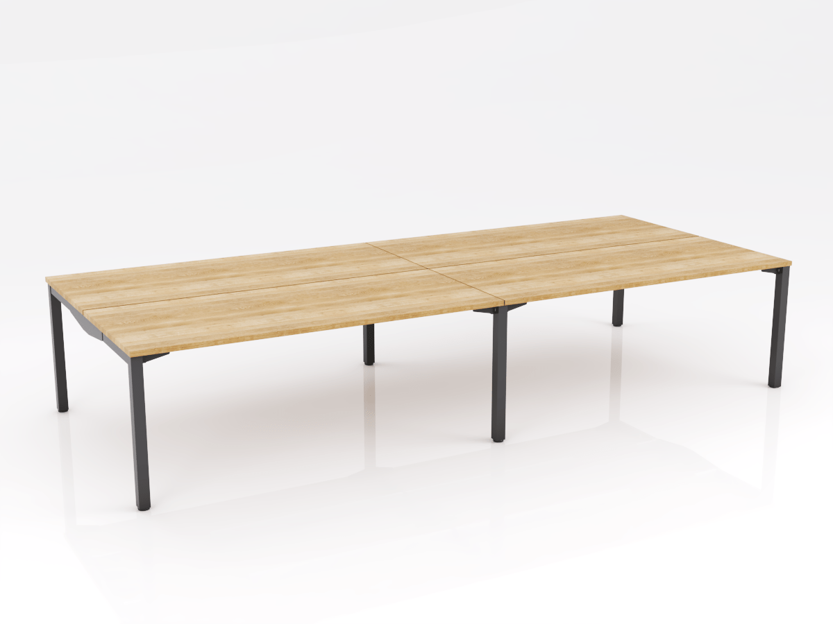 Axis Stretch 4 Double Sided Desk - Black Frame