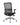A modern black mesh office chair with adjustable armrests and a five-star chrome base on a white background.
