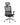 A black mesh ergonomic office chair with a headrest, adjustable armrests, and a five-star chrome base on a white background.
