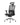 A modern black mesh ergonomic office chair with a headrest, adjustable armrests, and a five-star chrome base on a white background.
