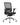 A modern black mesh office chair with adjustable armrests, a padded black seat, and a chrome five-star base with dual-wheel casters, shown against a plain white background.