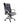 A high back leather executive office chair with polished aluminum base and arms, featuring padded arms rests and a black leather seat.