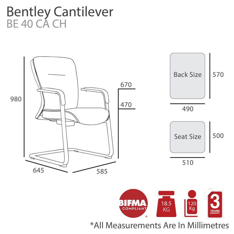 Bentley Cantilever Arm Chair