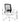 A black and white line drawing of an office chair with overlaid dimension labels showing seat depth 500mm, back height 440mm, base width 670mm, arm height 495mm, and overall height ranges 940mm-1140mm and 595mm-650mm-750mm.