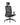 A black ergonomic office chair with a mesh back, adjustable armrests, and a headrest pillow, shown from the rear on a white background.