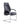 A modern black faux leather office chair with a high back, padded armrests, and a chrome cantilever metal base, shown against a plain white background.