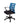 A blue mesh back office chair with a padded seat and backrest, featuring a five-star base with casters and lumbar support.