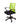A lime mesh back office chair with a padded seat and backrest, featuring a five-star base with casters and lumbar support.