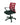 A red mesh back office chair with a padded seat and backrest, featuring a five-star base with casters and lumbar support.