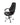 Black high-back executive ergonomic office chair with padded armrests, adjustment levers, and a chrome wheeled base, shown against a plain white background.