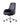 A modern black office chair with a high back, upholstered in smooth faux leather, featuring a chrome five-star base with dual-wheel casters, shown against a plain white background.