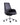 A modern black faux-leather office chair with a high back, armrests, and a chrome five-star wheeled base, shown against a plain white background.