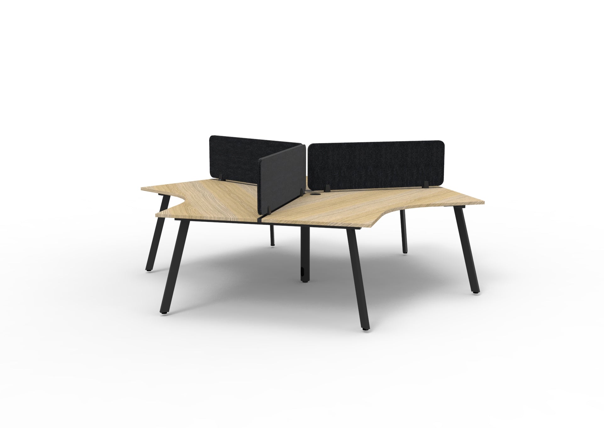 Infinity 3 Person 120 Degree Workstation Eternity Leg