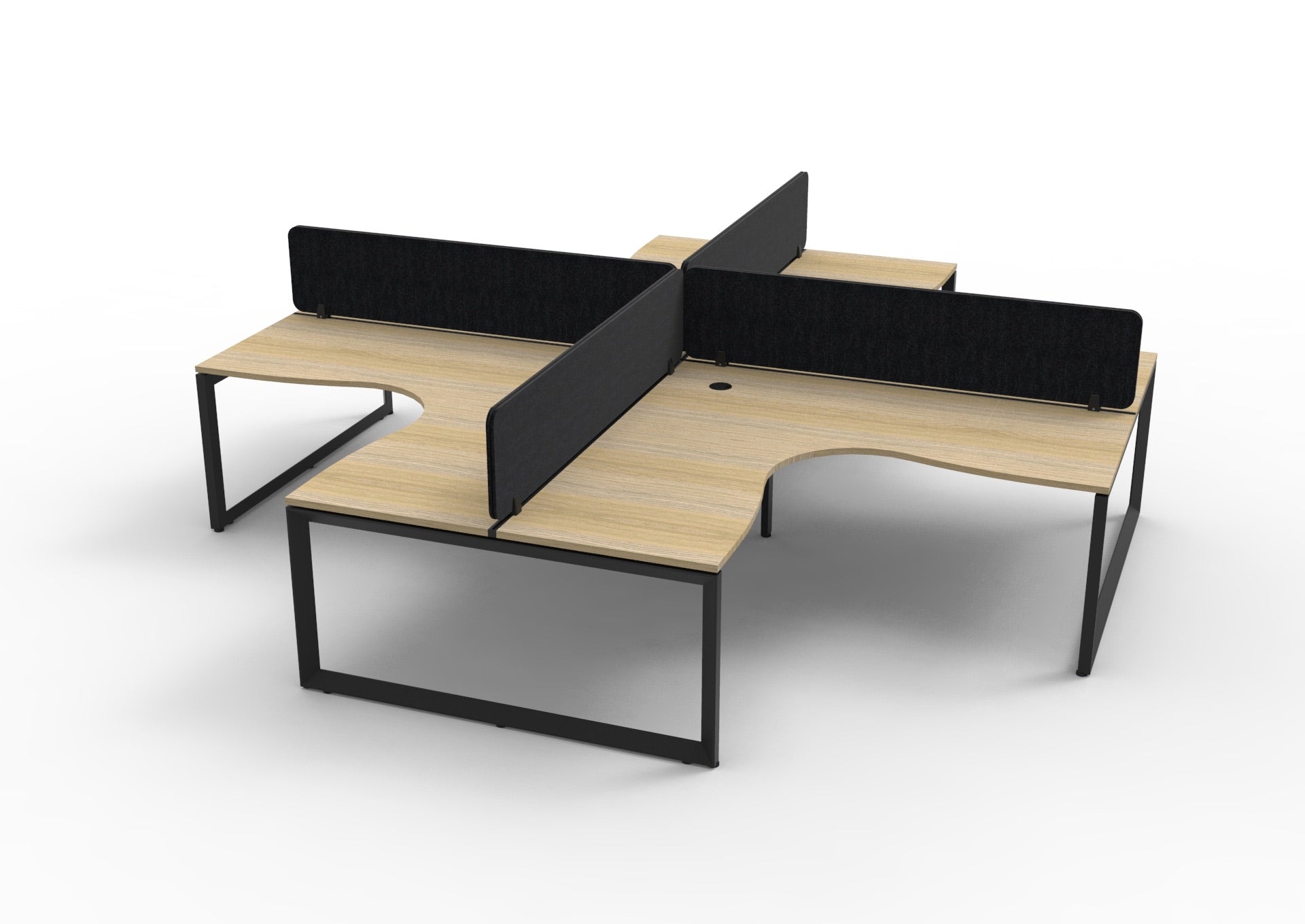 Infinity 4 Person Corner Workstation Loop Leg