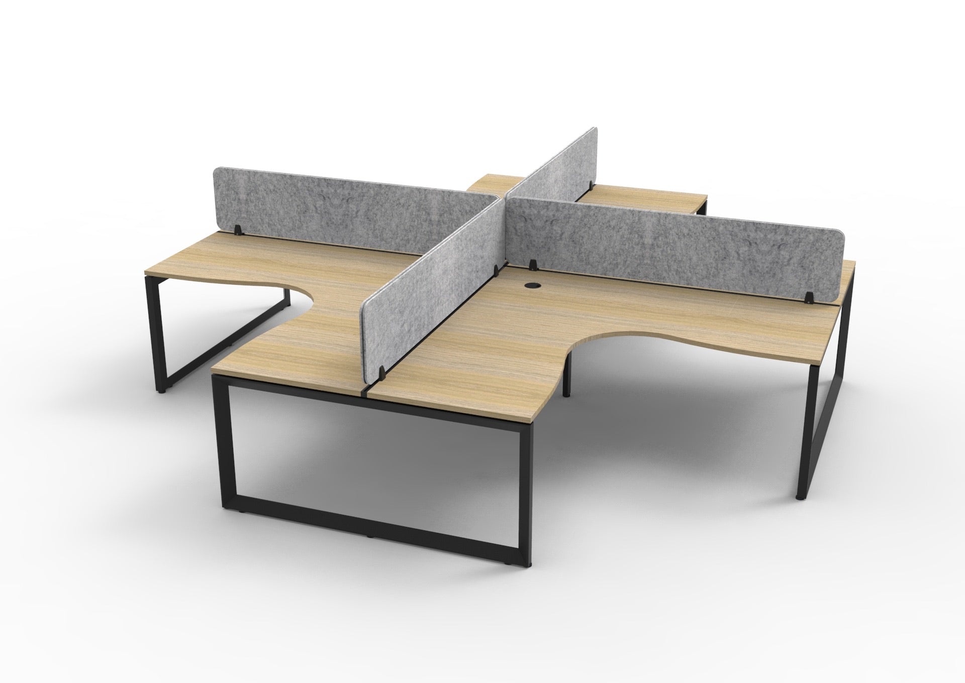 Infinity 4 Person Corner Workstation Loop Leg