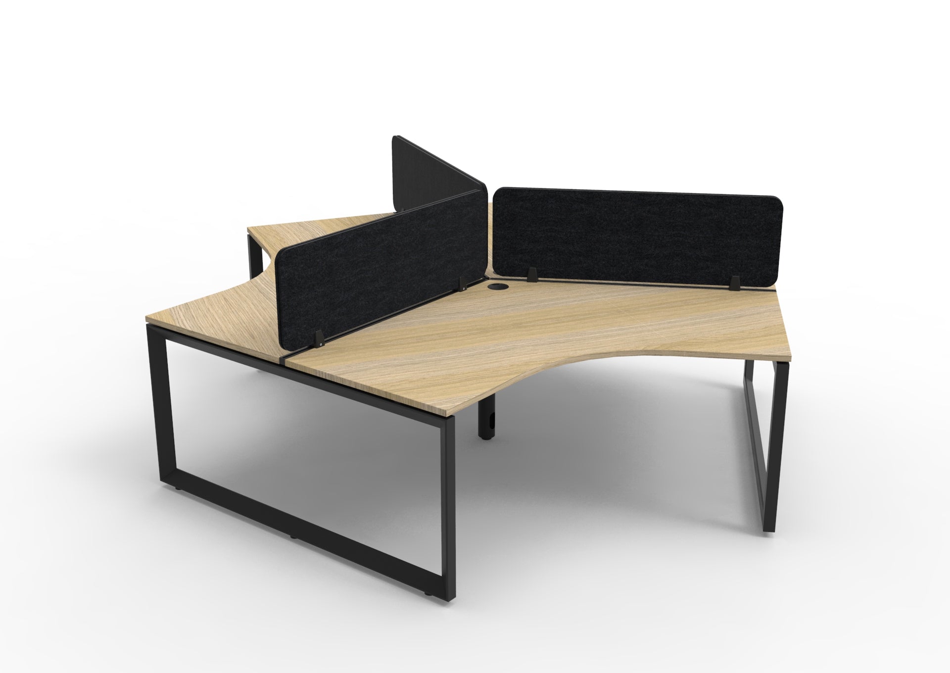 Infinity 3 Person 120 Degree Workstation Loop Leg