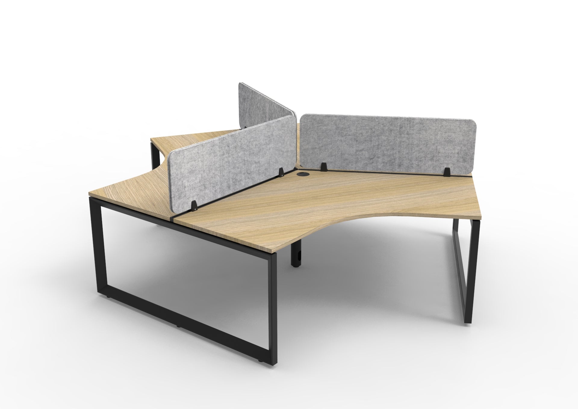 Infinity 3 Person 120 Degree Workstation Loop Leg
