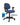 A blue upholstered office task chair with a black five-star base and casters, shown on a white background with AFRDI and QuickShip logos.
