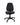 A black fabric office chair with a five-star wheeled base, shown from a front-facing perspective on a solid white background.