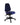 A blue fabric office task chair with a black five-star wheeled base, shown against a plain white background.