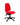 A red fabric office chair with a black five-star wheeled base, shown against a plain white background.
