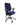 A navy ergonomic office chair with a polished base and fully adjustable armrests.