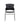 A modern black plastic chair with a curved backrest and seat, supported by a chrome metal frame with casters, shown against a plain white background.