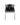 A modern black molded plastic chair with a ribbed backrest and slim chrome legs, shown from a front-facing perspective on a white background.