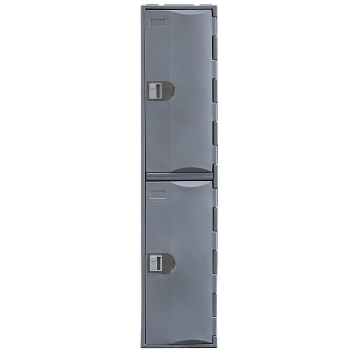 Heavy Duty Plastic Locker Single Door Half Height Grey