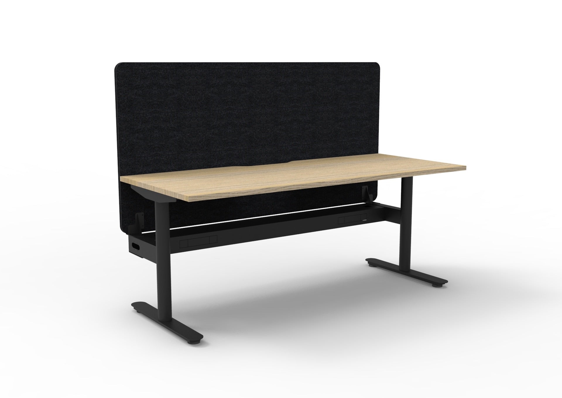 Halo Static Single Workstation with Cable Tray