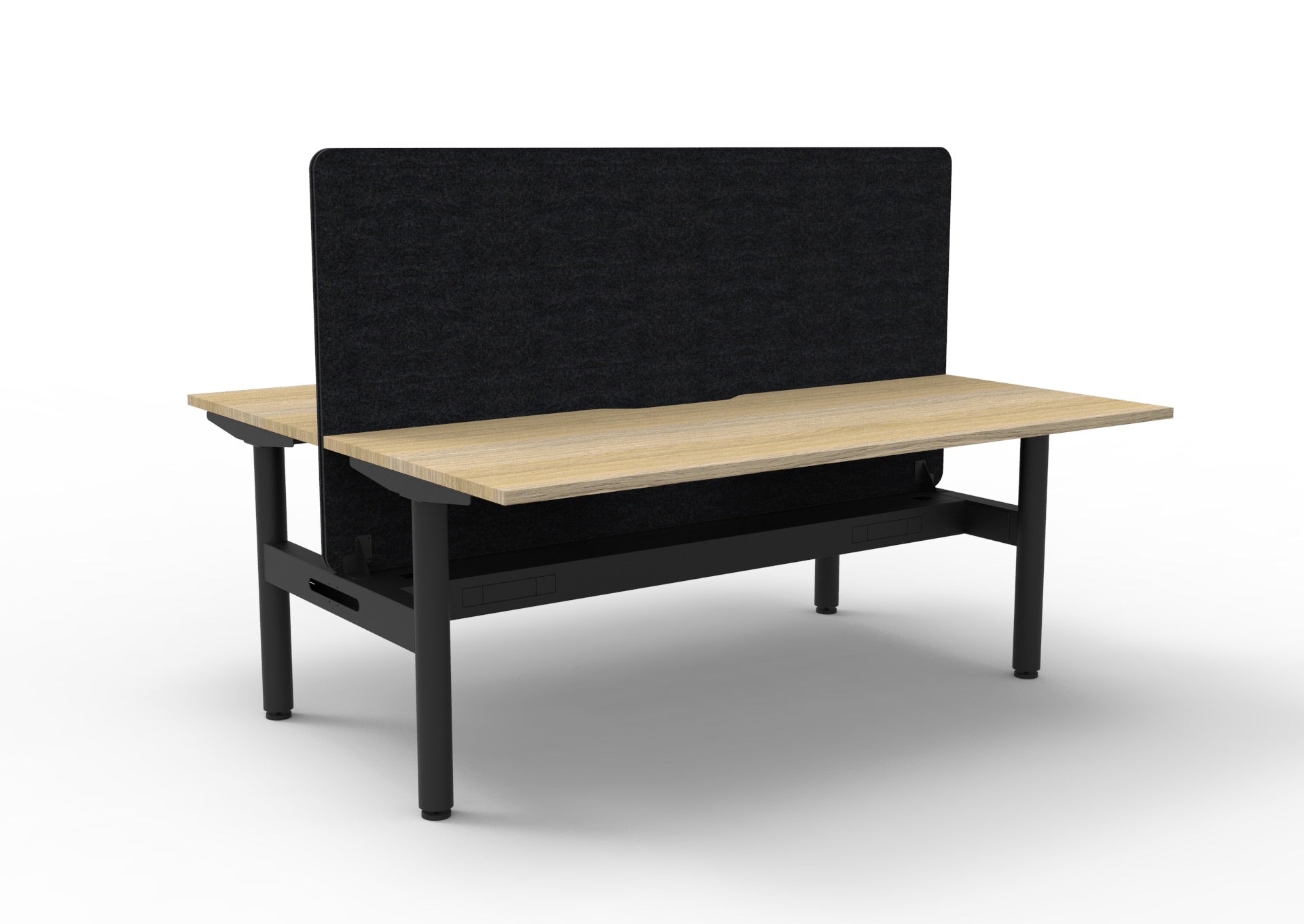 Halo Static Back To Back Workstation with Cable Tray