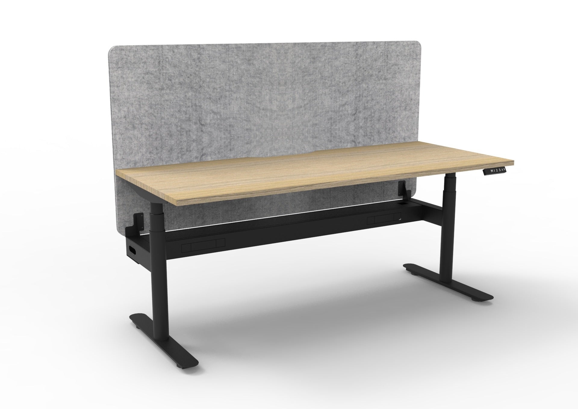 Halo Plus Single Workstation with Screen and Cable Tray