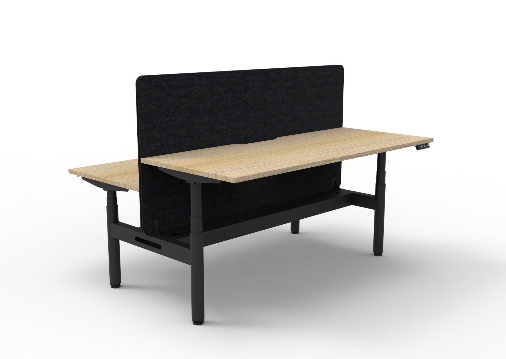 Halo Plus Back To Back Workstation with Screen and Cable Tray