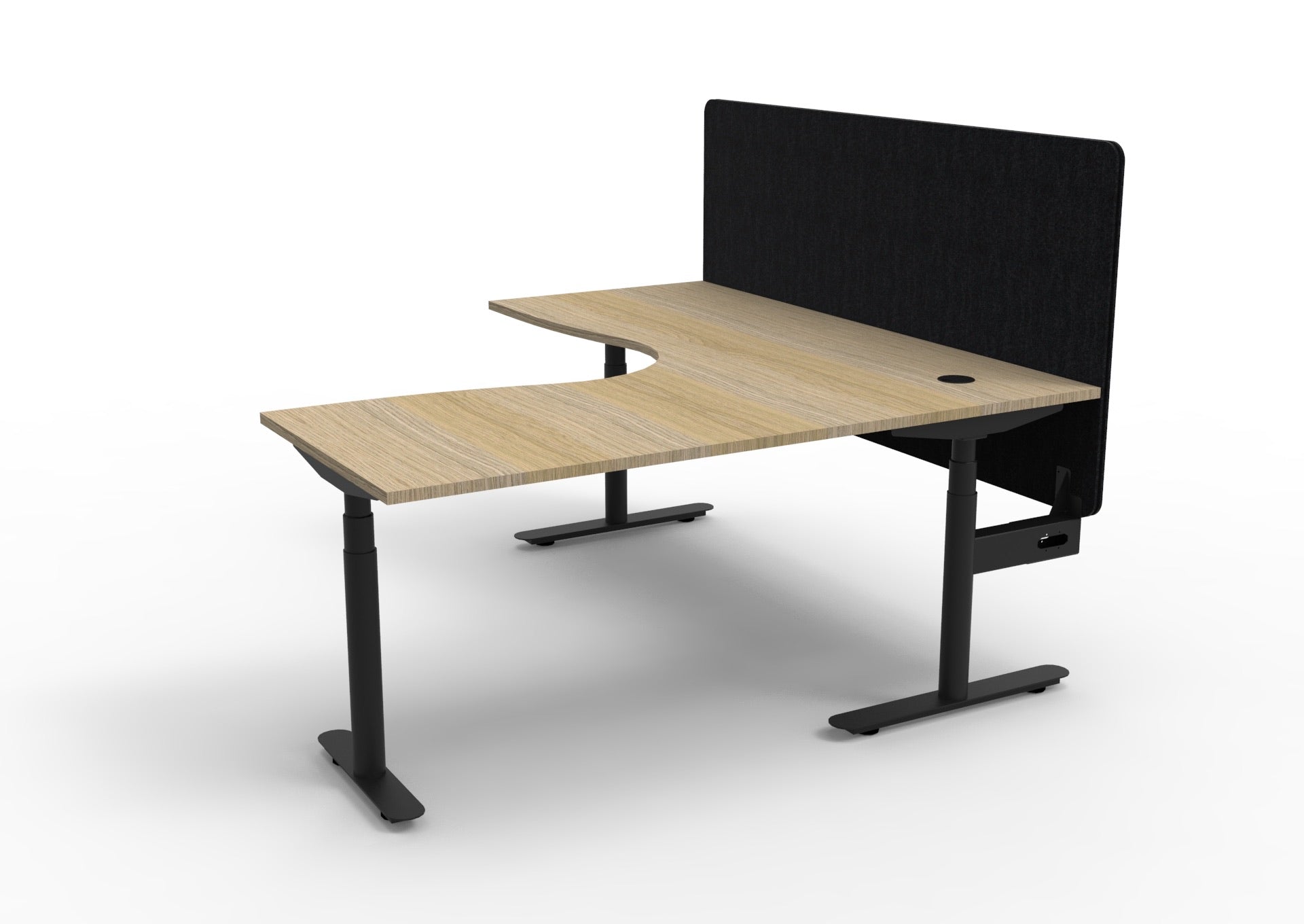 Halo Plus Corner Workstation with Screen